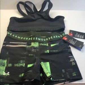 New underamour workout spandex and sports bra😍